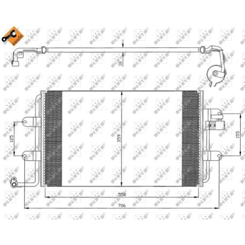 Condensator climatizare, Radiator clima Vw New Beetle (9c) Nrf 35300