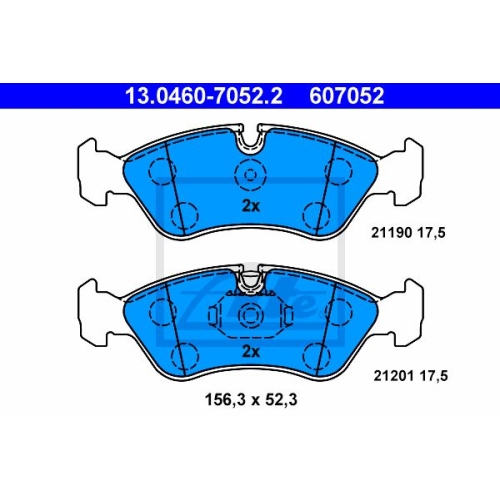 Set placute frana Ate 13046070522, parte montare : Punte fata