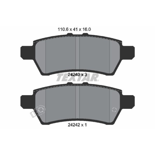 TEXTAR set placute frana,frana disc