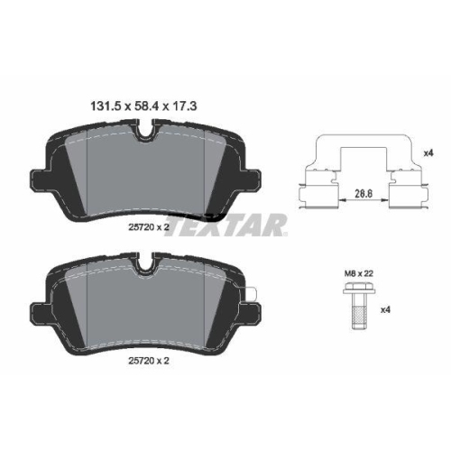 TEXTAR set placute frana,frana disc Q+