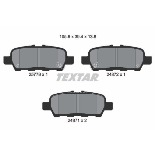 TEXTAR set placute frana,frana disc