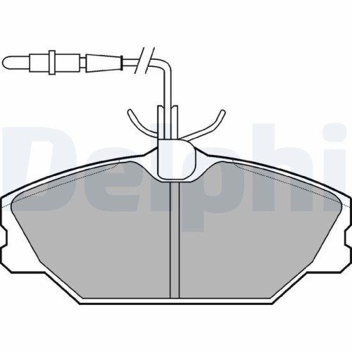 DELPHI set placute de frana,frana de parcare cu disc