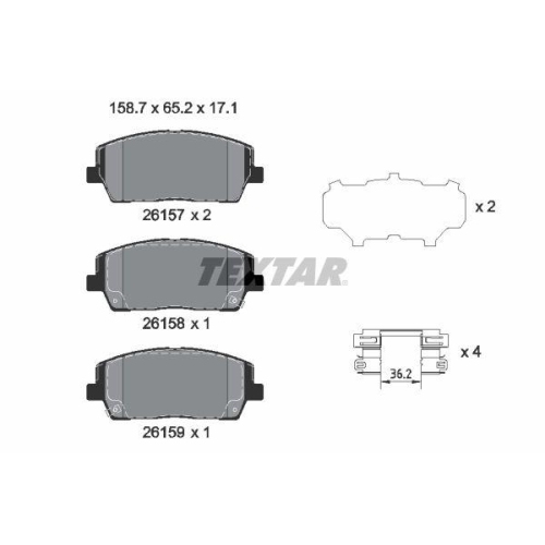 TEXTAR set placute frana,frana disc Q+