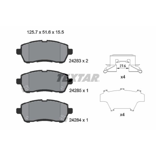 TEXTAR set placute frana,frana disc