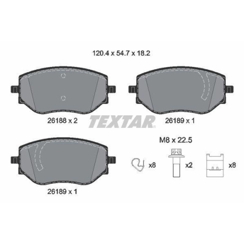 TEXTAR set placute frana,frana disc Q+