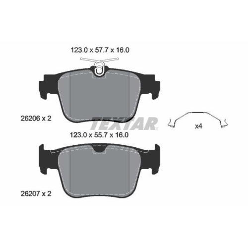 TEXTAR set placute frana,frana disc