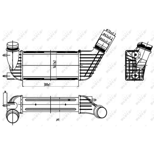 Radiator intercooler Nrf 30192