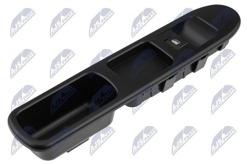 Comutator macara geam Citroen Berlingo 2008-, C3 Picasso 2009-, Peugeot Partner 2008-, 207 2006-; cu panou, pentru vehicule fara functie one-touch; 6554QK; NTY, aftermarket