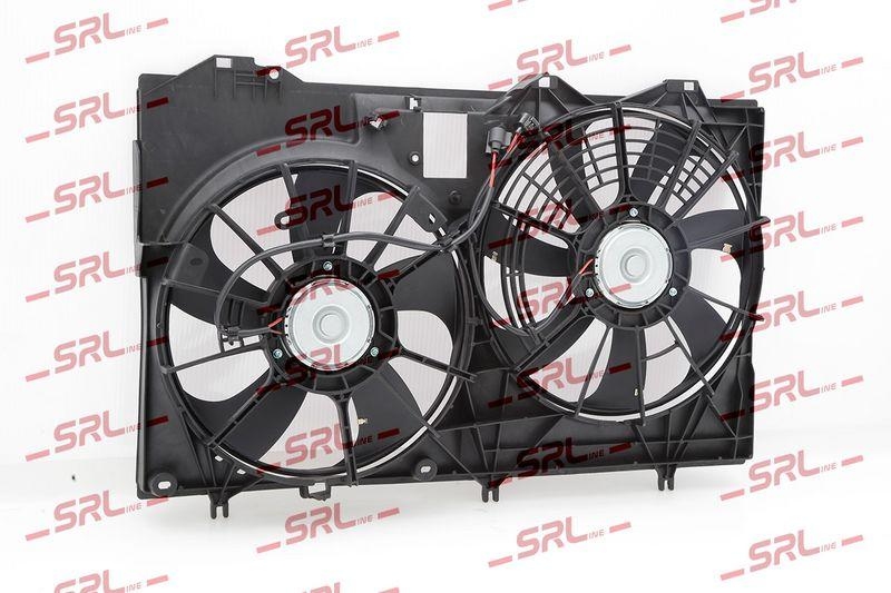 Ventilator radiator Lexus Rx 09-15; Toyota Highlander (Xu50) 13-, Highlander 07-, Sienna 10-, motor: 3.5 V6, fara modul electronic, 350/375 mm, SRLine, 16361-0P180; 16361-0P440