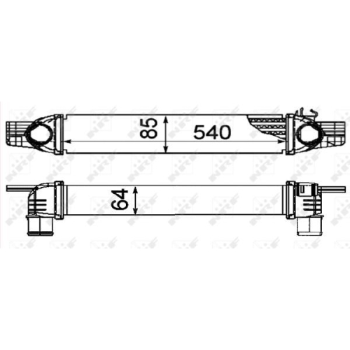 Radiator intercooler Nrf 30254