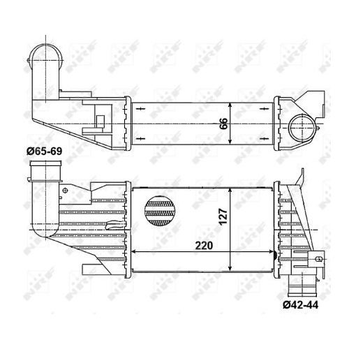 Radiator intercooler Nrf 30258