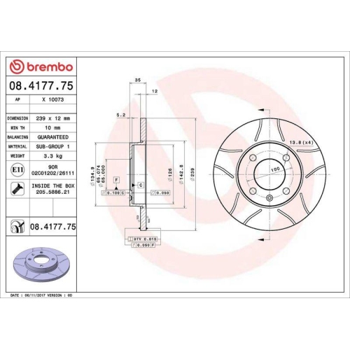 Set disc frana Audi 80 B1 Sedan (80 82) 05.72-07.78, 80 B2 Sedan (811 813 814 819 853) 08.78-03.87, Coupe B2 (81 855 856) 07.80-10.88; Seat Cordoba (6k) 02.93-12.02 , Ibiza 2 (6k1) 03.93-05.02, Toledo I (1l2) 01.91-10.99; Vw Caddy I (14) 08.79-07.92, Golf