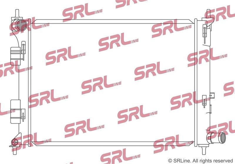 Radiator Hyundai I20 08-14, motor: 1.2, 500x368x16, SRLine, Aluminiu/ Plastic brazat, 253100U000
