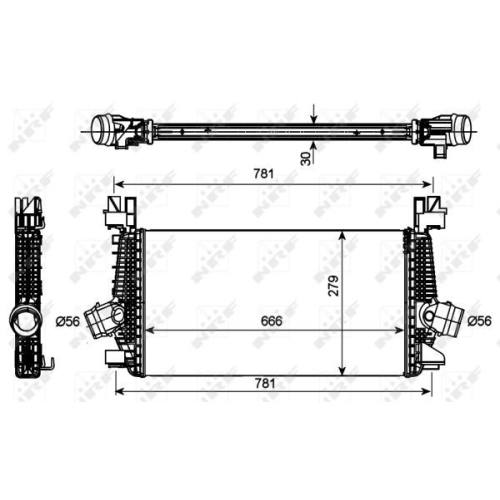 Radiator intercooler Nrf 30270