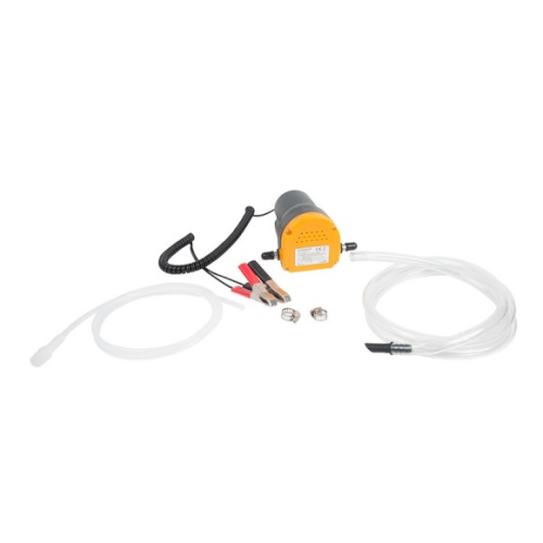 Pompa scos ulei si motorina electrica 12V 5A, debit 3 l/min (ulei), 4 l/min (diesel) , tub 6mm + furtun 12mm