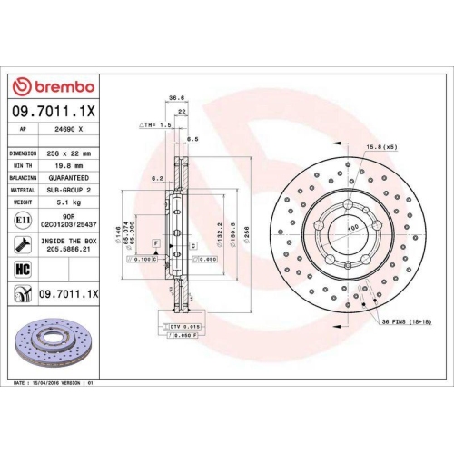 Set disc frana Audi A1 (8x1 8xk) 05.10-09.19 , A2 (8z0) 02.00-08.05, A3 (8l1) 09.96-09.06; Seat Cordoba (6l2) 09.02-11.09, Ibiza 3 (6l1) 02.02-11.09, Ibiza 4 (6j5 6p1) 03.08-12.17, Ibiza 4 Box / Liftback (6j1) 04.08-05.15, Ibiza 4 Sc (6j1 6p5) 06.08-12.18