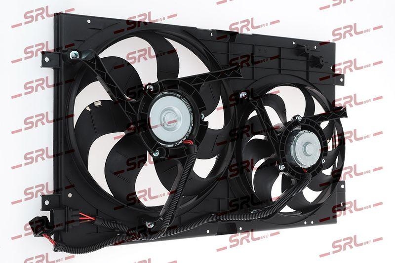 Ventilator radiator Audi A3 96-03, Tt 98-06; Seat Leon 99-05, Toledo 99-05; Skoda Octavia 96-10; Vw Bora 98-05, Golf 4 97-03, New Beetle 98-10, motor: 1.6, 1.8, 1.8 T, 1.9 TDI, (250/60+220/60) W; 345/290 mm, SRLine, 1J0121206D; 1J0959455F