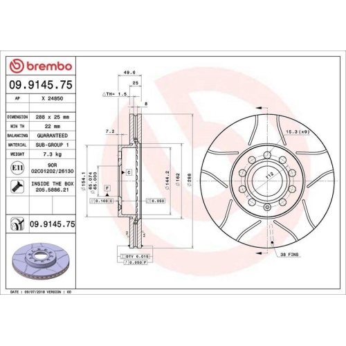 Set disc frana Audi A1 (8x1 8xk) 05.10-09.19 , A3 (8p1) 05.03-12.13, A3 (8v1 8vk) 04.12-10.20, A3 Cabriolet (8p7) 04.08-05.13, A3 Sportback (8pa) 09.04-12.15, A3 Sportback (8va 8vf) 09.12-08.21, Q2 (Gab Gag) 06.16-; Cupra Leon (Kl1 Ku1) 09.20-, Leon Sport