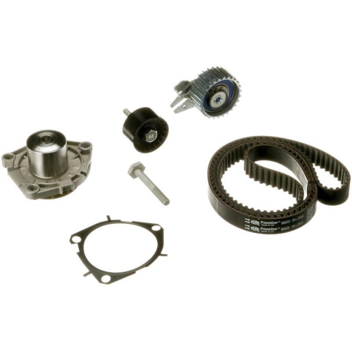 Kit distributie + pompa apa Alfa Romeo Giulietta, Mito; Fiat 500L, 500X, Bravo II, Doblo, Grande Punto, Idea, Linea, Punto Evo, Tipo; Jeep Compass, Renegade; Lancia Delta III, Musa; Suzuki SX4 S-Cross, Vitara, 1.6 JTDM, CRD, CDTI, DDiS, GATES