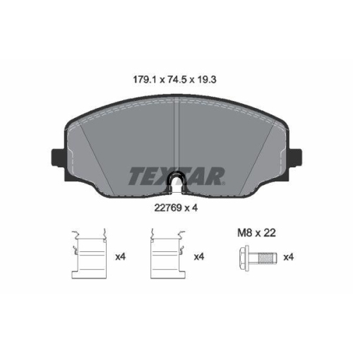 TEXTAR set placute frana,frana disc Q+