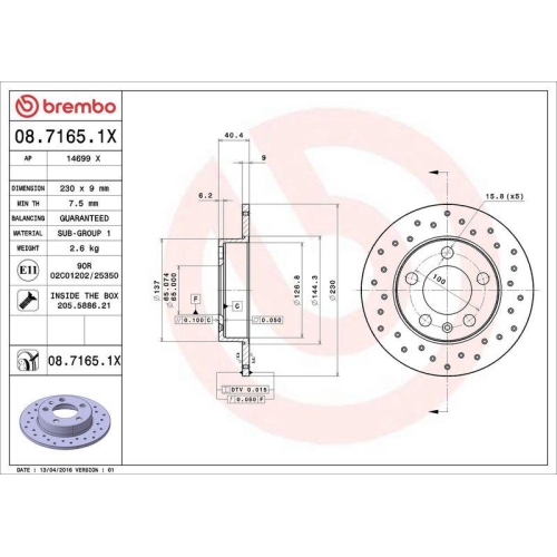 Set disc frana Audi A1 (8x1 8xk) 05.10-09.19, A1 Allstreet (Gbh) 07.19-, A1 City Carver (Gbh) 07.19-06.22, A1 Sportback (8xa 8xf) 09.11-09.19, A1 Sportback (Gba) 07.18-, A2 (8z0) 02.00-08.05, A3 (8l1) 09.96-09.06, Tt (8n3) 10.98-12.06 ; Seat Arona (Kj7 Kj