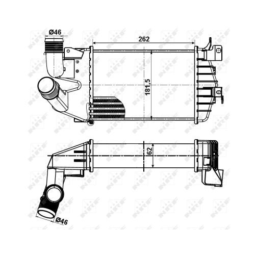 Radiator intercooler Nrf 30307