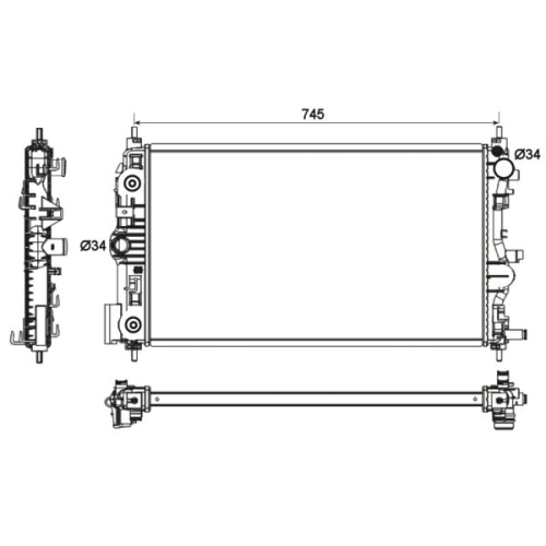 NRF Radiator, racire motor EASY FIT