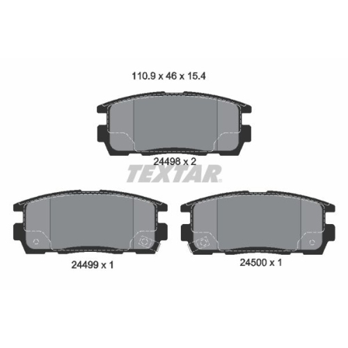 TEXTAR set placute frana,frana disc Q+