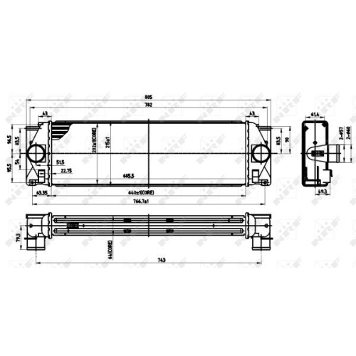 Radiator intercooler Nrf 30310