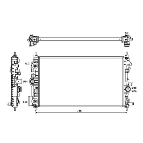 NRF Radiator, racire motor