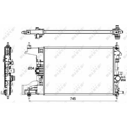 NRF Radiator, racire motor