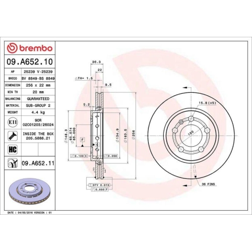 Set disc frana Audi A3 (8l1) 09.96-09.06, Tt (8n3) 10.98-12.06 ; Seat Leon (1m1) 11.99-06.06; Skoda Octavia I (1u2) 09.96-12.10; Vw Bora I (1j2) 10.98-12.13, Golf 4 (1j1) 08.97-04.08, Golf 4 Variant (1j5) 05.99-06.06, New Beetle (9c1 1c1) 01.98-11.10, Spa