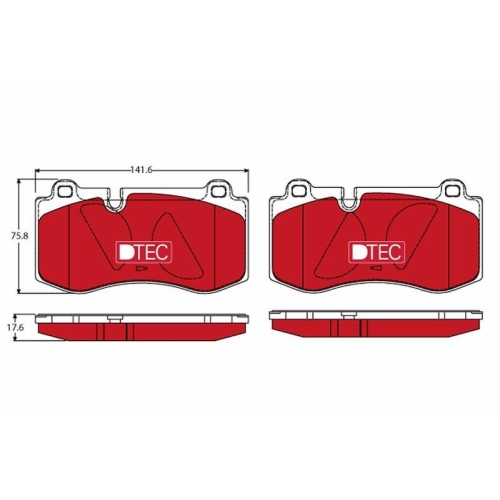 Placute frana Mercedes Cls (C219) 10.04-02.11, Clasa E (W211) 03.02-03.09, Clasa E T-Model (S211) 02.03-07.09, Clasa S (W221) 09.05-12.13, Clasa S Coupe (C216) 05.06-12.13, Sl (R230) 10.01-01.12, Fata, TRW