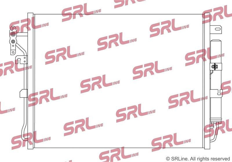 Condensator climatizare AC Land Rover Discovery/Lr3 04-09, Discovery/Lr4 09-16, Range Rover Sport 05-13, motor: 2.7 d, Condensator cu filtru uscator , 640(600)x470x16, SRLine, miez si rezervor din aluminiu brazat, JRB500040; JRB500130