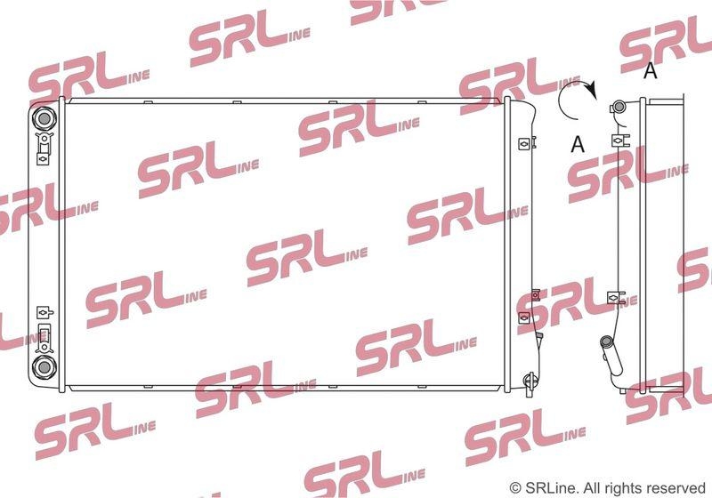 Radiator Hyundai Ioniq 16-; Kia Niro 16-22, motor: 1.6, Inverter radiator , 635x408x16, SRLine, Aluminiu/ Plastic brazat, 25308G2000; 25308G2050