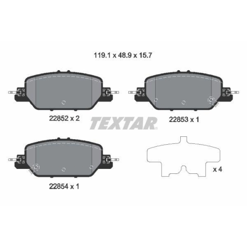 TEXTAR set placute frana,frana disc