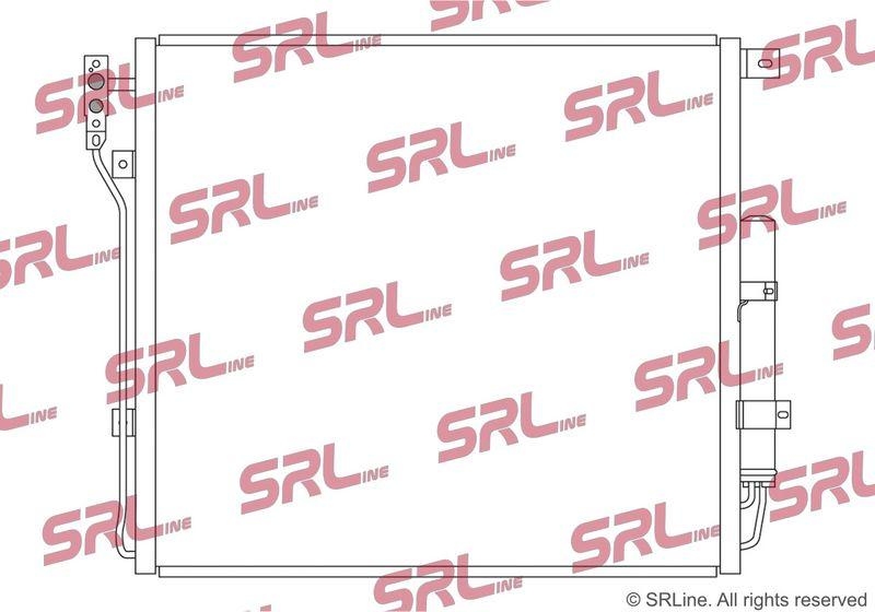 Condensator climatizare AC Land Rover Discovery/Lr3 04-09, Range Rover Sport 05-13, motor: 4.4 V8, Condensator cu filtru uscator , 640(600)x570(550)x16, SRLine, miez si rezervor din aluminiu brazat, JRB500030; JRB500140