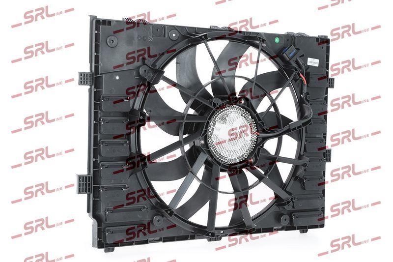 Ventilator radiator Vw Touareg 10-18, motor: 3.0 TDI, 3.0 V6, 3.0 V6 T, 3.6 V6, 4.2 TDI, 4.2 V8, cu modul electronic, 850 W; 4 pini, SRLine, 7P0121203D; 7P0121207A