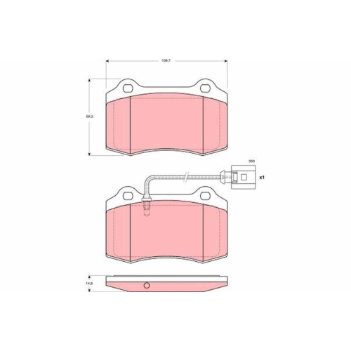 Placute frana Seat Leon (1m1) 11.99-06.06, Fata, TRW