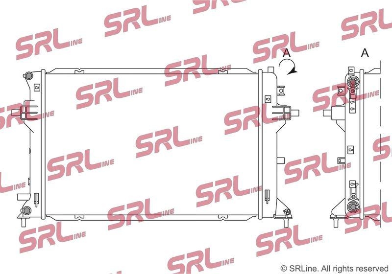 Radiator Hyundai Ioniq 16-, Kona 17-; Kia Niro 16-22, motor: EV, 610x403x16, SRLine, Aluminiu/ Plastic brazat, 25310K4010; 25310K4060