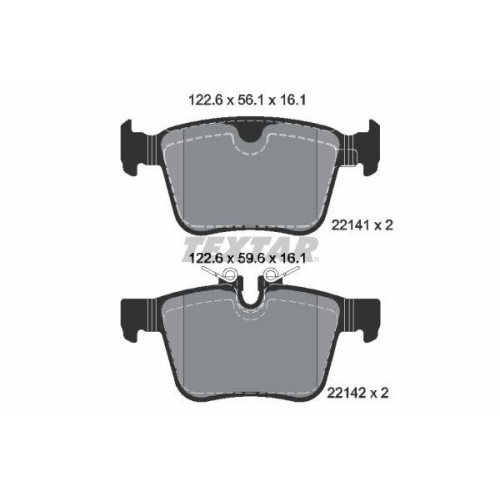 TEXTAR set placute frana,frana disc