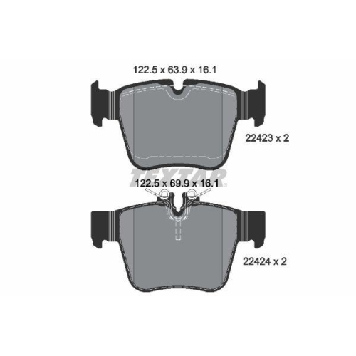 TEXTAR set placute frana,frana disc Q+