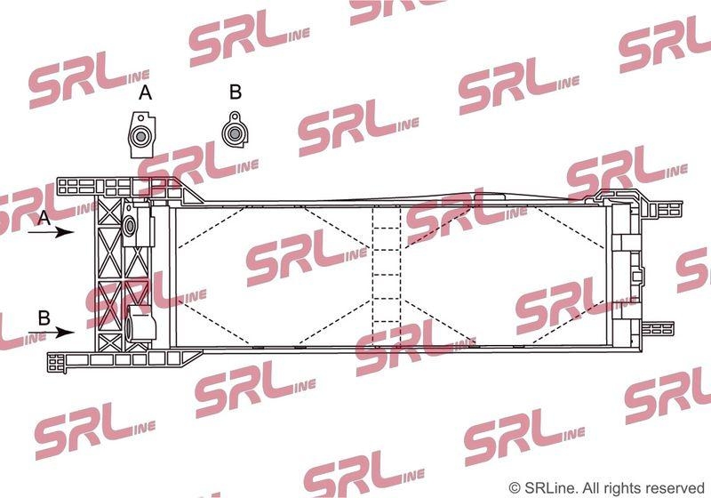 Radiator racire ulei motor, termoflot Alfa Romeo Giulia 16-, Stelvio 17-, motor: 2.0 T, 2.2 d, cu rama plastic, 525x150x22, SRLine, miez si rezervor din aluminiu brazat, 50551395; 50560314