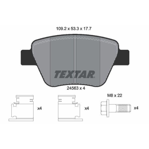 TEXTAR set placute frana,frana disc Q+