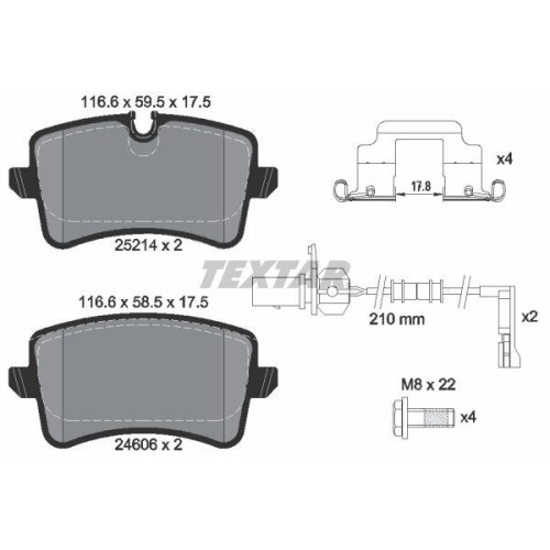TEXTAR set placute frana,frana disc Q+