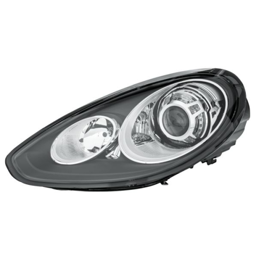 Far Porsche Panamera (970), 07.2013-09.2016, partea Stanga, fara bec descarcare; fara ballast; fara unitate de control pentru sistem indoire; cu motor, tip de bec D1S+H7+LED, faruri adaptive, cu lumin de zi si pozitie pe LED, HELLA