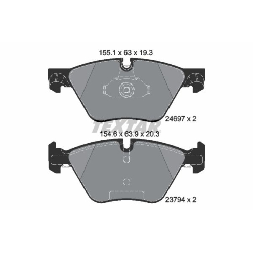 TEXTAR set placute frana,frana disc Q+
