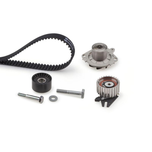 Kit distributie + pompa apa Alfa Romeo 145, 146, 147, 156; Fiat Brava, Bravo, Doblo, Idea, Marea, Multipla, Palio, Punto, Stilo, Strada; Lancia Lybra, Musa, 1.9 JTD, 1.9 TD, 1.9 D Multijet, MJTD, GATES