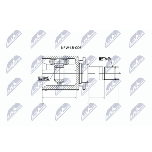 Cap planetara interior Land Rover Discovery 3, 4 2005-10-, Range Rover Sport I, 2 2005-10-, Stanga, TDB500090