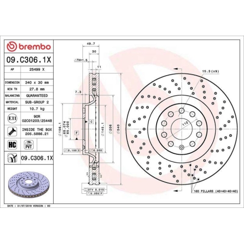 Set disc frana Audi A3 (8v1 8vk) 04.12-10.20, A3 Sedan (8ys 8ym) 04.20-, A3 Sportback (8pa) 09.04-12.15, A3 Sportback (8va 8vf) 09.12-08.21, A3 Sportback (8ya 8yf) 11.19-, Q2 (Gab Gag) 06.16-, Q3 (F3b) 07.18-, Q3 Sportback (F3n) 06.19-, Tt (Fv3 Fvp) 07.14
